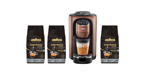 Coffret Assoluta machine à grains + 3kg Espresso Barista Perfetto