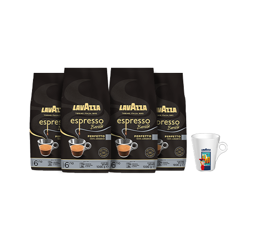 Coffret Barista Perfetto grains et mug Milan