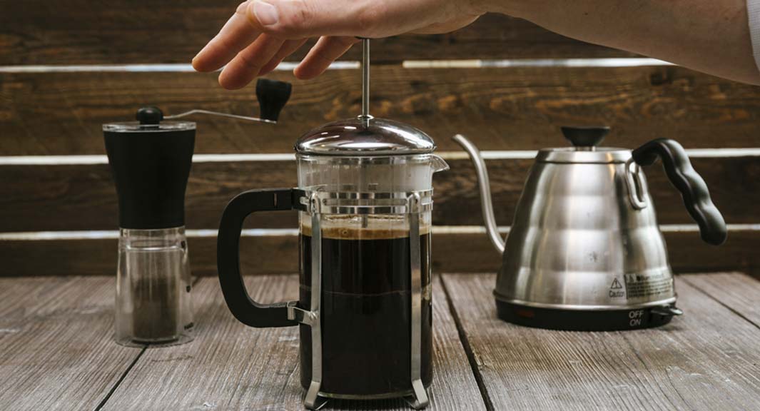 préparation de la cafetière